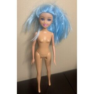 12" Inch Fashion Doll Barbie Clone w Long Blue Hair - NUDE